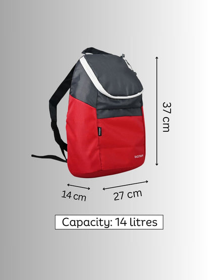 Bagstrapp Grey/Red Mini Backpack