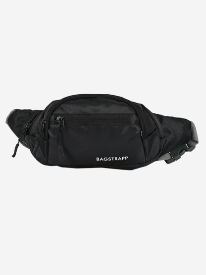 Bagstrapp Unisex Black/Grey Solid Waist Bag