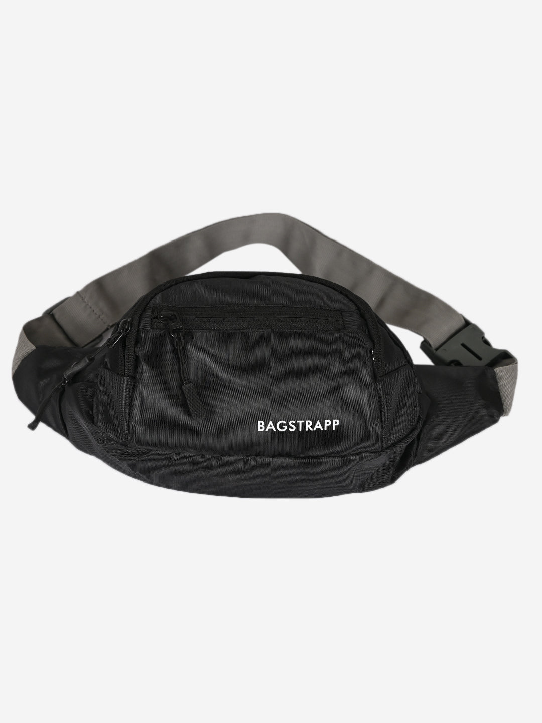 Bagstrapp Unisex Black/Grey Solid Waist Bag