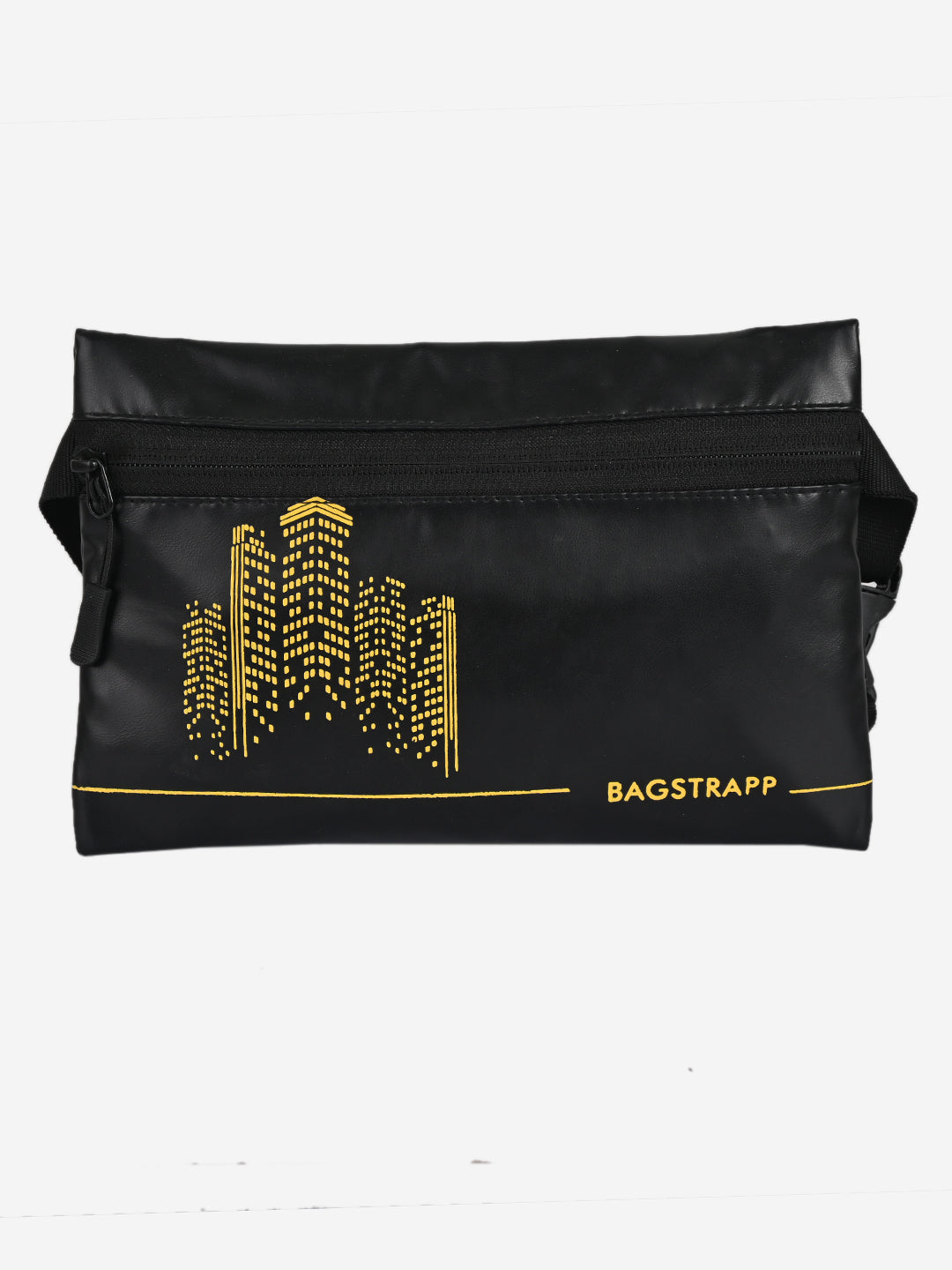 Bagstrapp Unisex Black Printed Waist Bag