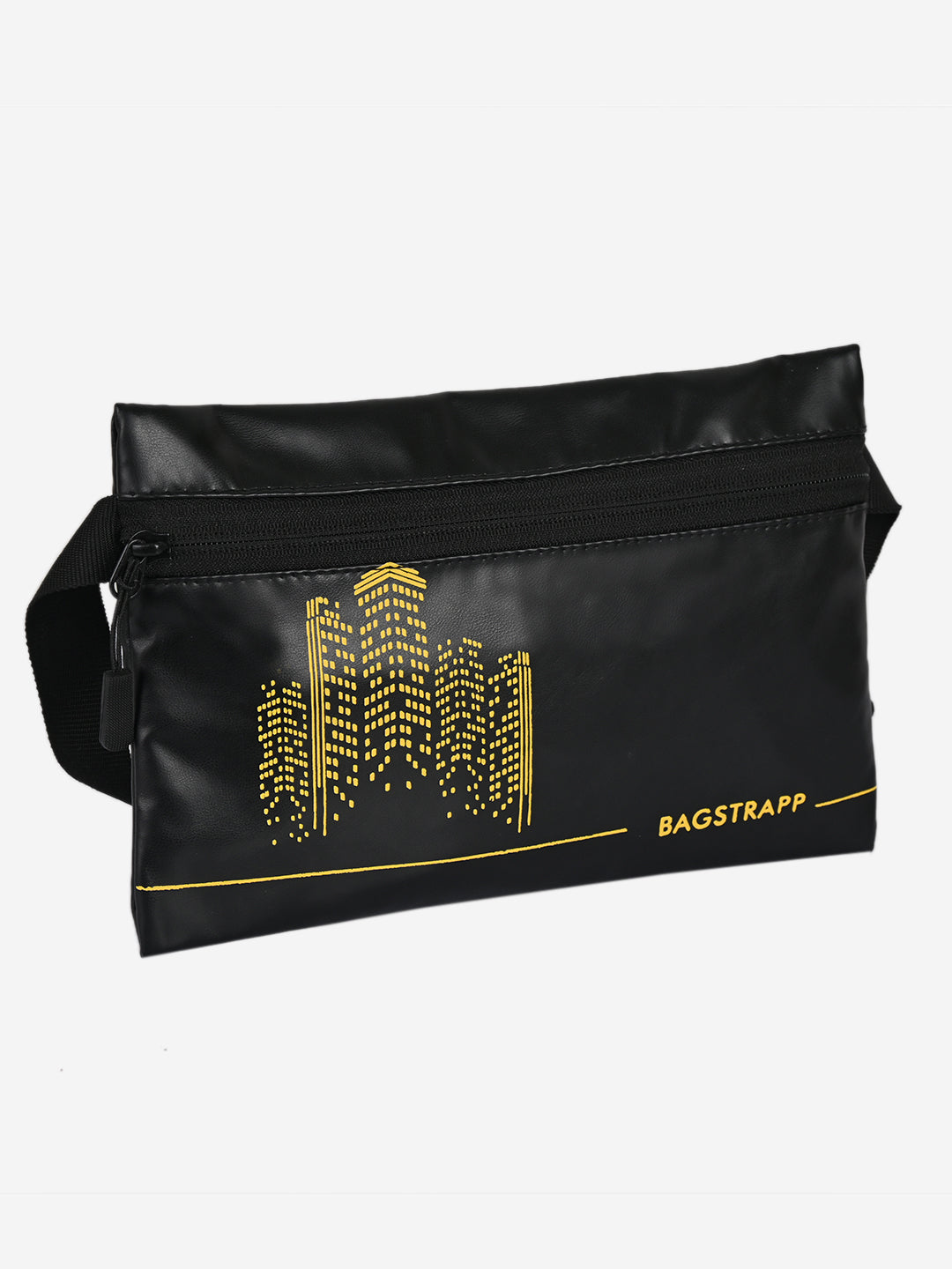 Bagstrapp Unisex Black Printed Waist Bag