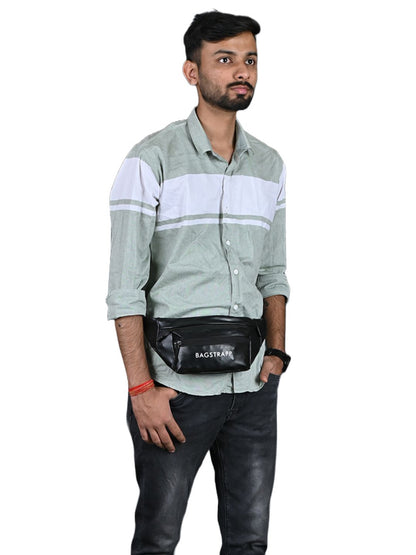 Bagstrapp Unisex Black Solid Waist Bag