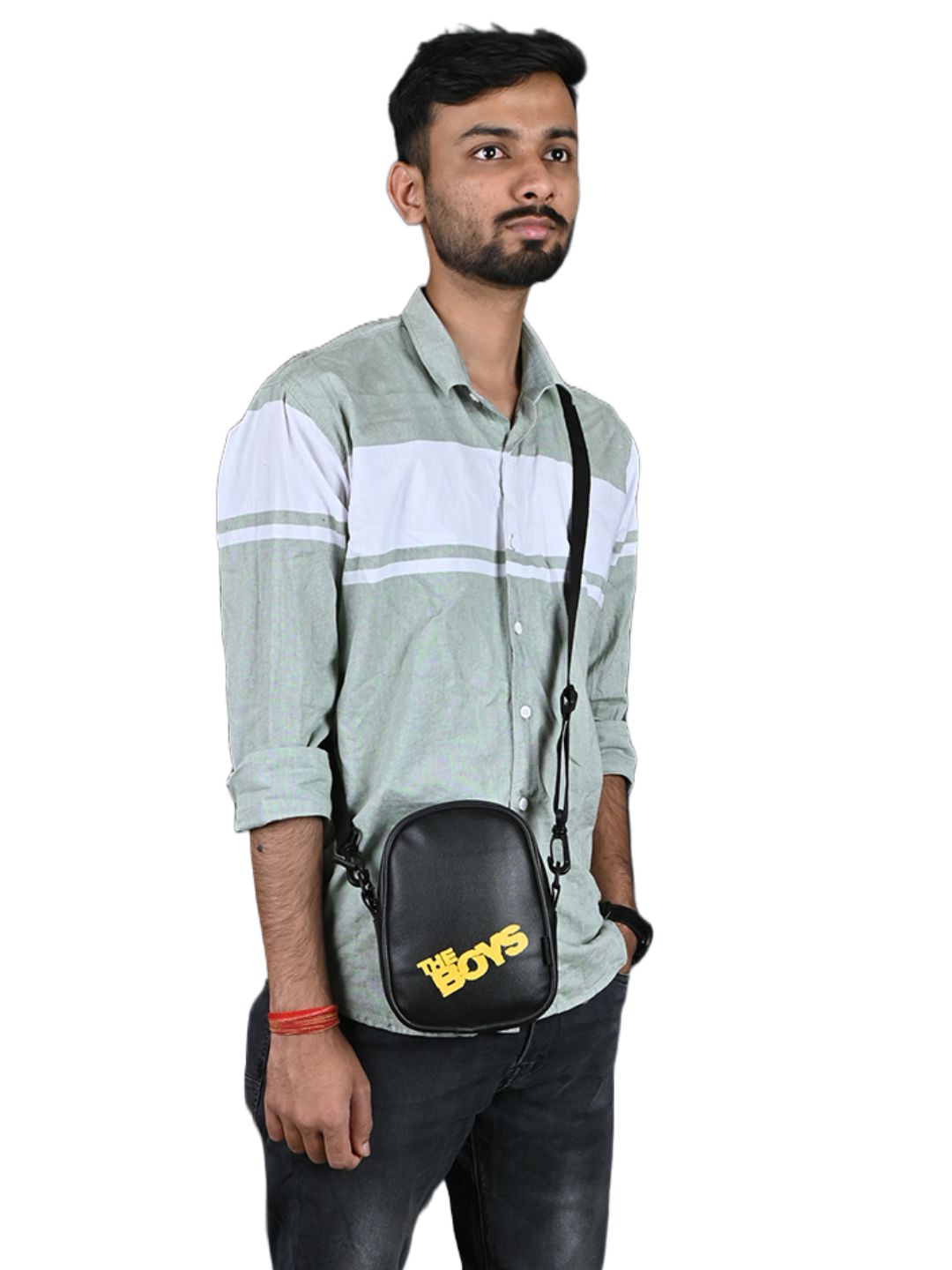 Bagstrapp Unisex Black Solid Sling Bag